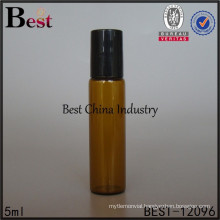 5ml small glass tube bottle with roll on, painting color, logo printing, 2 free samples